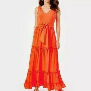 Lilly Pulitzer Violetta Orange Tiered Maxi Dress